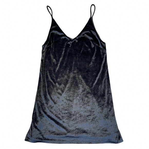 Kalani Hilliker for Alyce Paris Black Velvet Mini Slip Dress - Size Small - Picture 2 of 8